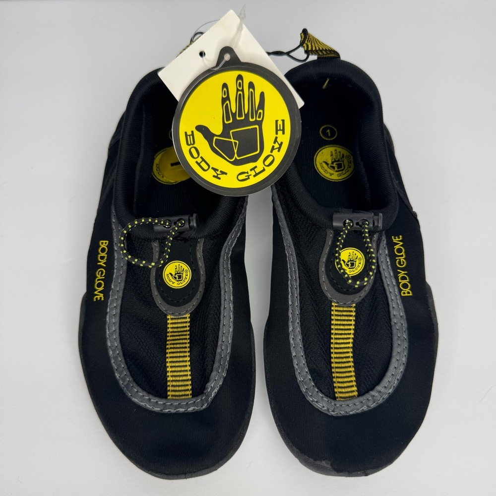 Body Glove Riptide III Kids Black and Yellow Water Shoes Little Boy Size 1‎